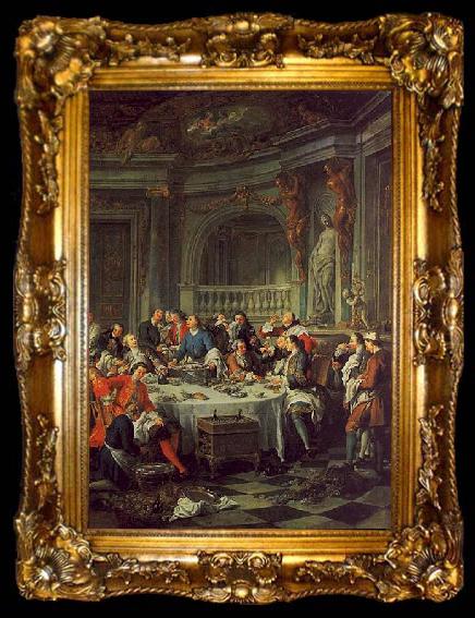 framed  Jean-Francois De Troy The Oyster Lunch, ta009-2
